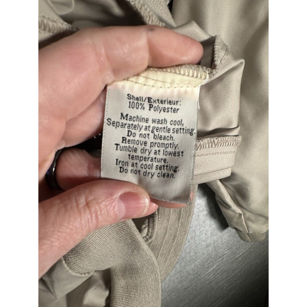 North End Khaki Golf Jacket Pullover Windbreaker Mens Size L V Neck Long Sleeve - Picture 3 of 6